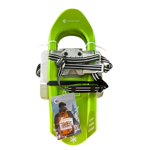 Crescent Moon SNOWSHOES Running Walking Hiking GREEN Tooth Sturdy Secure Kids - Picture 1 of 2